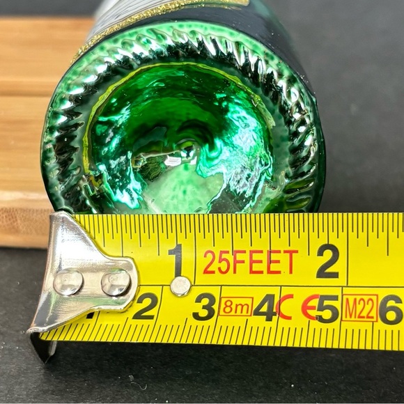 NWT Anthropologie Green Champagne Bottle Hand Blown Glass Ornament New - Picture 6 of 8